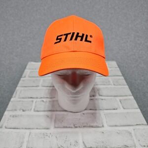 Stihl Hat Orange Baseball Cap Cotton Denim Outfitters Apparel Embroidered Logo